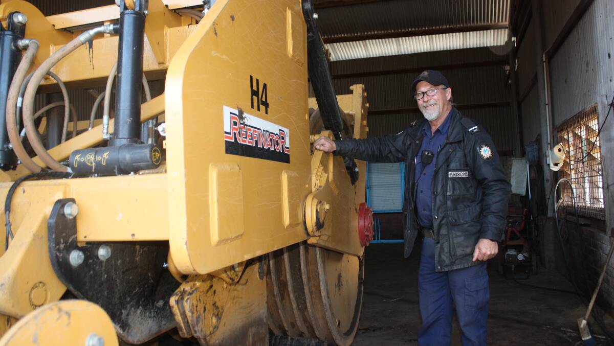 The Rocks Gone H4 Reefinator was back in the Wooroloo Prison Farm workshop last week as company staff went through a maintenance schedule after a 16-hectare program taking out patches of rocky outcrops. "It did a fantastic job," Wooroloo Prison Farm manager Dave Traylen said.