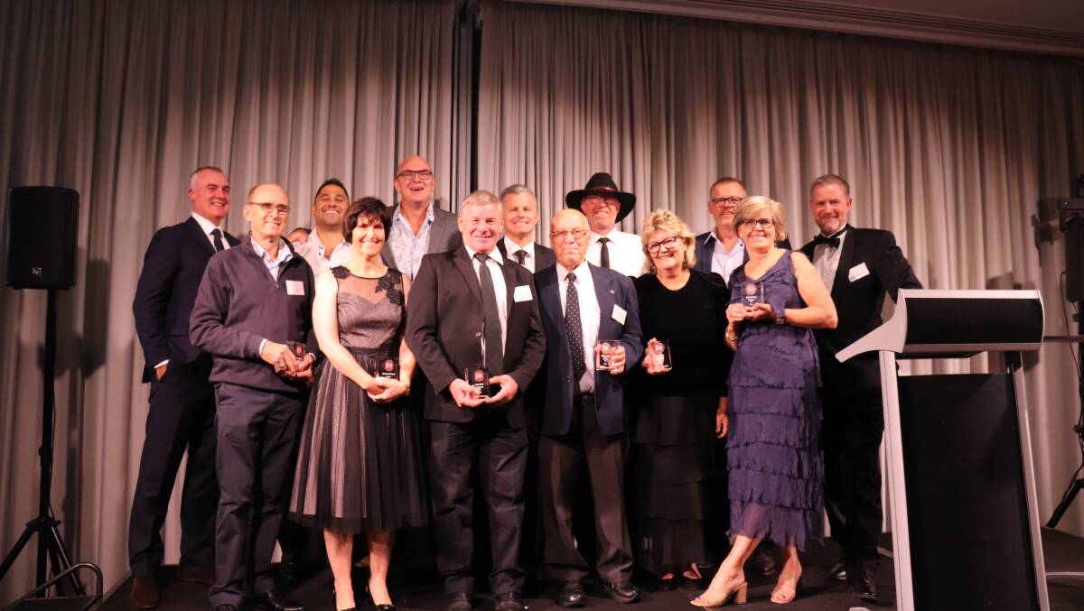 The 2020 awards saw the largest cohort of Elite salespeople awardees in Elders Real Estate WA history, with a mix of rural and regional agents recognised. State general manager WA Nick Fazekas (left) and State real estate manager WA, Drew Cary (far right) presented the awards to Robert Taylor, Geraldton, Anthony Schirripa, Bunbury, Michelle Allardyce, Northam, Blair Scott, Albany, Greg Smith, Elders Rural & Metro, Will Morris, Merredin, Jeff Douglas, Narrogin, Kris Teakle, Elders Rural & Metro, Don Fry, Bunbury Rural, Angela Murphy, Donnybrook and those who could not attend the awards, Adrian Corker, Bunbury Rural, Beth Chappell, Collie, Noel Jones, Bunbury Rural and David Treeby, Albany.
