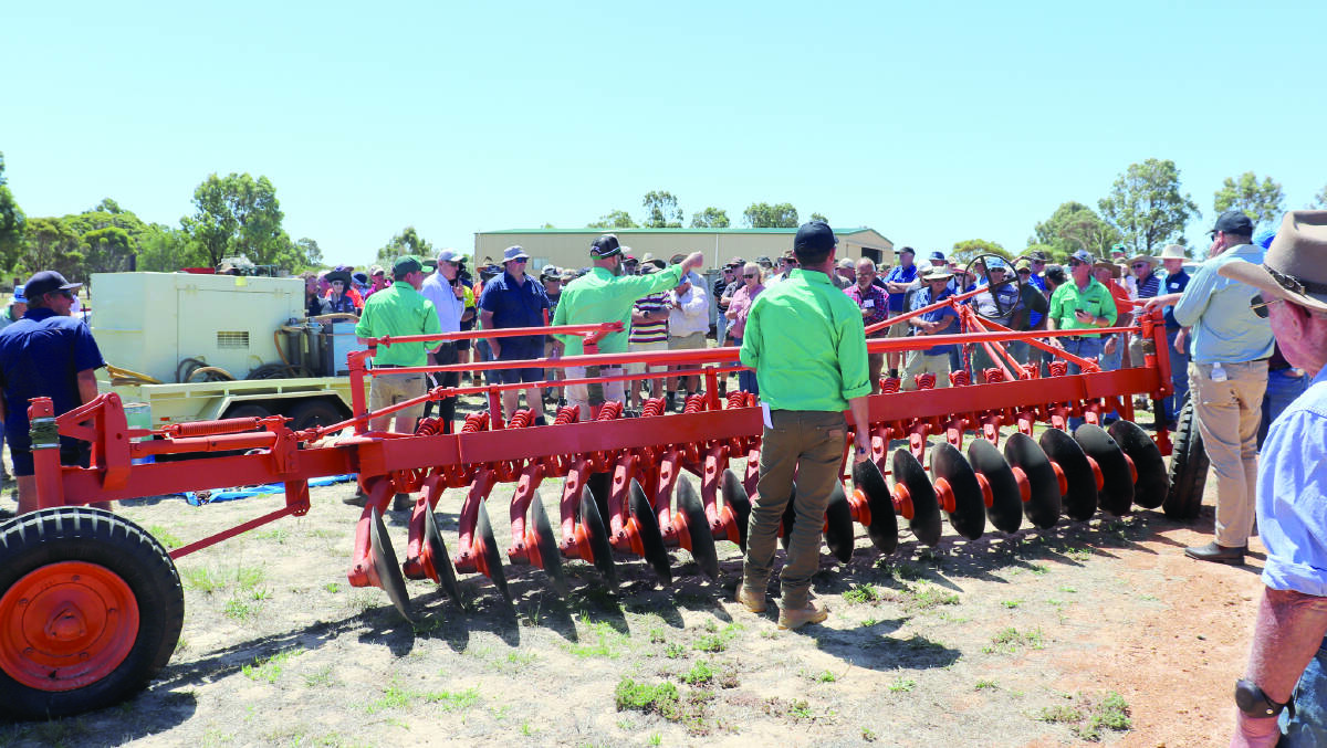  The beautifully-restored Chamberlain 18 disc plough attracted a lot of attention during the clearing sale. It sold for $2400 to a local buyer.