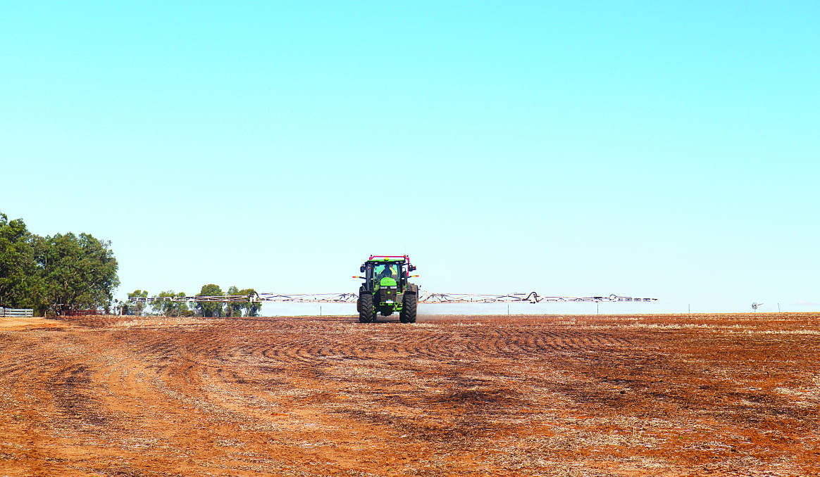 During the week starting April 12, Mr Jenkinson sprayed paddocks with pre-emergent herbicides before his brother, David, came through and seeded canola.