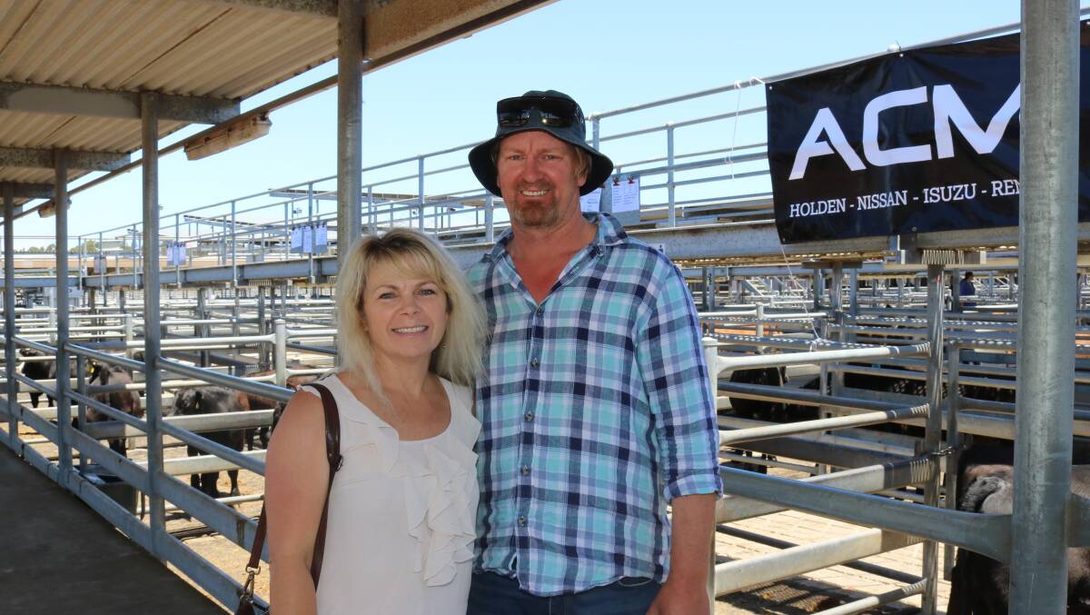 Katrina Arnold and Lyndon Wilkins, Mt Barker, looked over the cattle entered in the challenge.