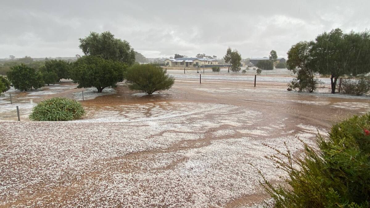 Isolated hail storm in the Wheatbelt