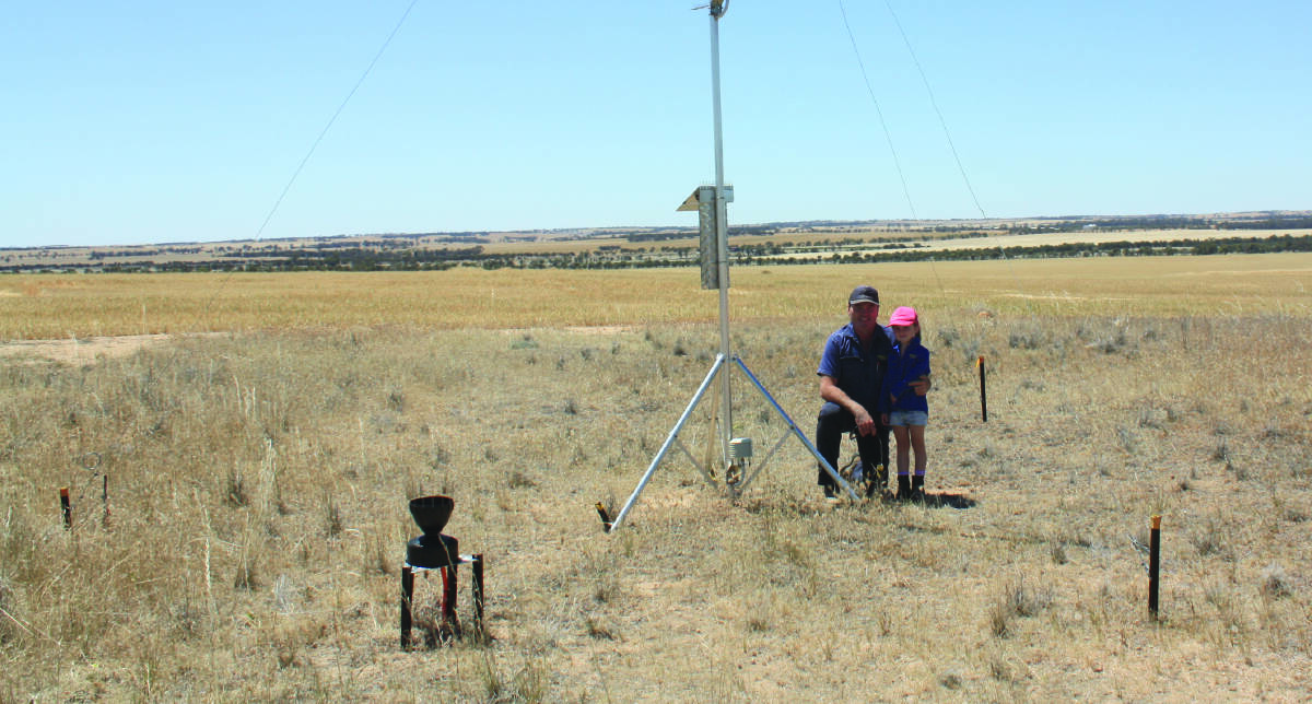 Each weather station is designed with sensors spaced at six metres, three metres and ground level, measuring rainfall, temperature, solar radiation, relative humidity, wind speed and direction. In the foreground is the Origo-designed rain gauge which is connected to the weather station.