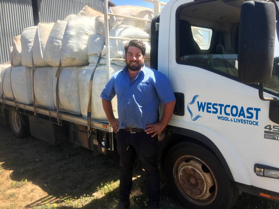 Adrian Dabinett is all smiles with his new role as a wool buyer with Westcoast Wool & Livestock in the Upper Great Southern.