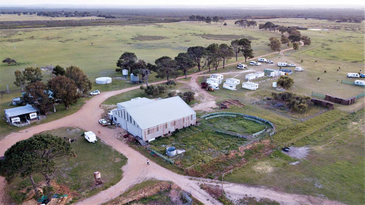 An aerial view of Nambung Station Stay.