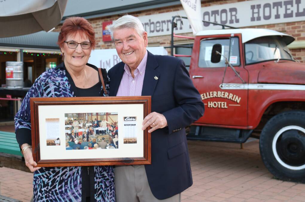 Adrian Gamble and his wife Marcia were ready to welcome local clients and colleagues to a function celebrating his 63 years with Elders at the Kellerberrin Hotel last week. It was a fitting venue given the town's first livestock saleyards were on land immediately behind the hotel.