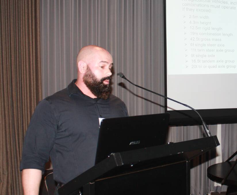 Main Roads WA acting access manager Rich Bain addressed FMIA delegates at last week's meeting. 