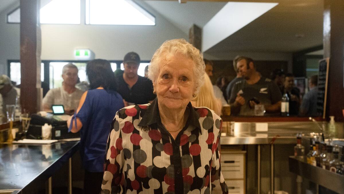 Ursula Harrison stood behind the original bar 50 years ago.