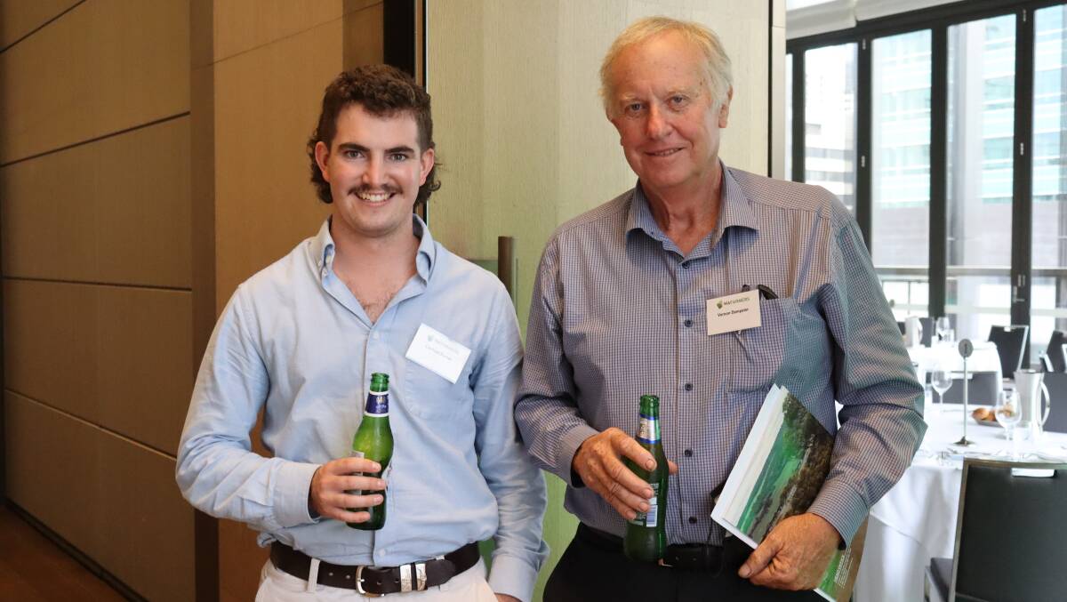  Manjimup beef and avocado farmer Lachlan Barber (left), with Northam mixed farmer Vernon Dempster.
