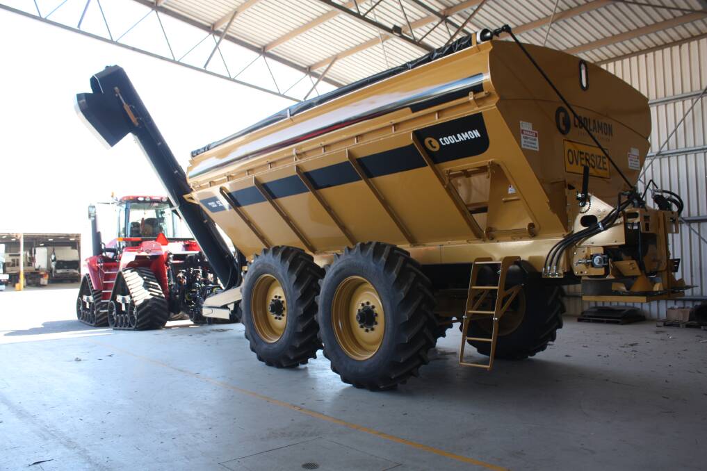 This Coolamon SC3523 chaser bin/spreader was put through pre-delivery checks last week before being sent to a northern Wheatbelt grower for initial operations at harvest.