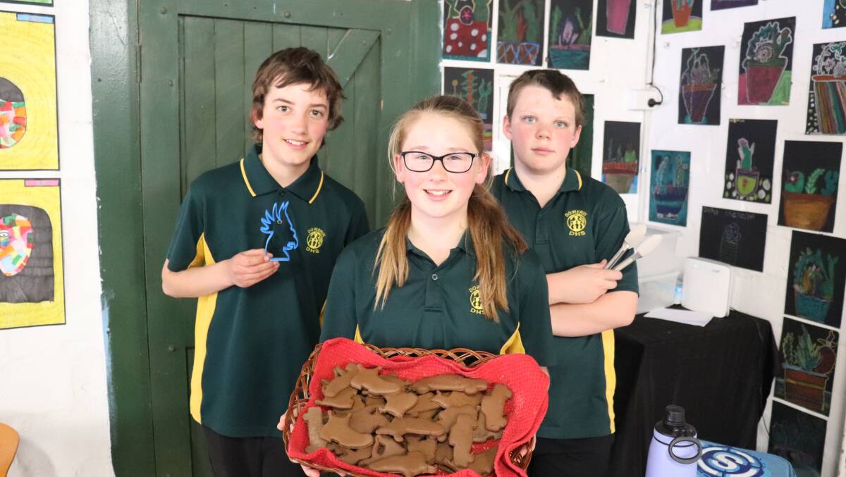 Dowerin District High School students, Evan Prior (left), year 7, Alana Metcalf, year 8 and Samuel Crutch, year 7.