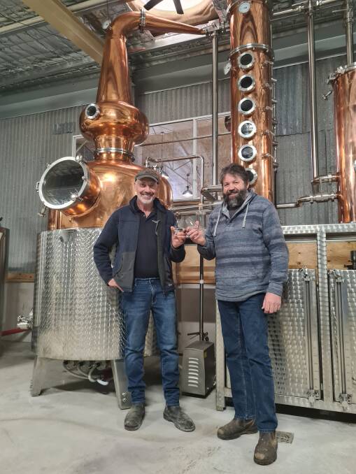 Kelvin Ridgway (left) and Peter Waters are excited to open Woodlands Distillery to the public next month.