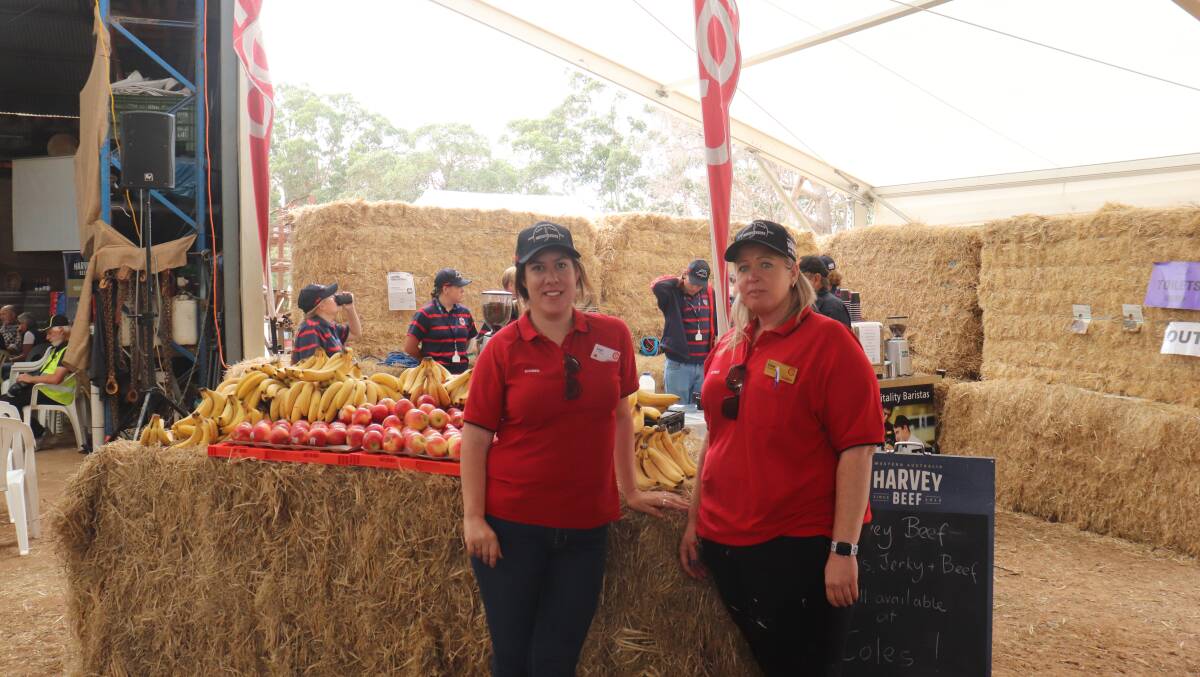 One of the major sponsors of the field day was the Coles Group. Taking a break during the day were Coles Orana store manager Sage Bailey (left), and Coles store manager Albany Plaza Lisa Merrick.