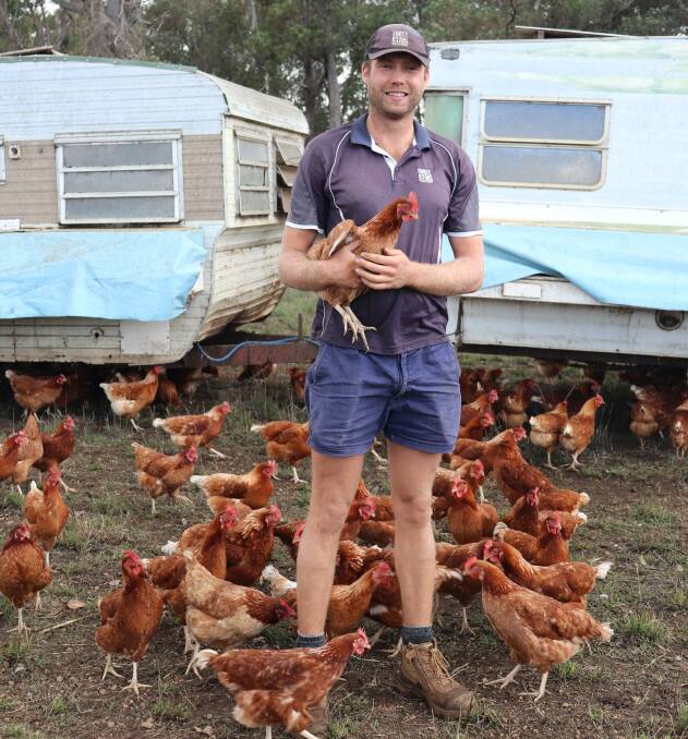 Jake Ryan also runs a chook business with his sister, Kayla, separate to their family's Three Farmers enterprise.