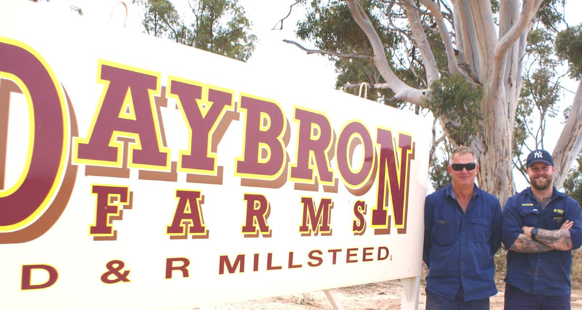 WAMMCO Producer The Month winners for February 2020, David (left) and Mason Millsteed, Daybron Farms, Wongan Hills.
