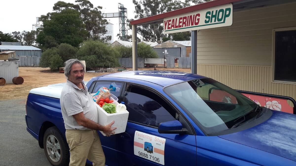 Owner of Yealering Australia Post Office shop, Peter Stribling, prepares to make another delivery.