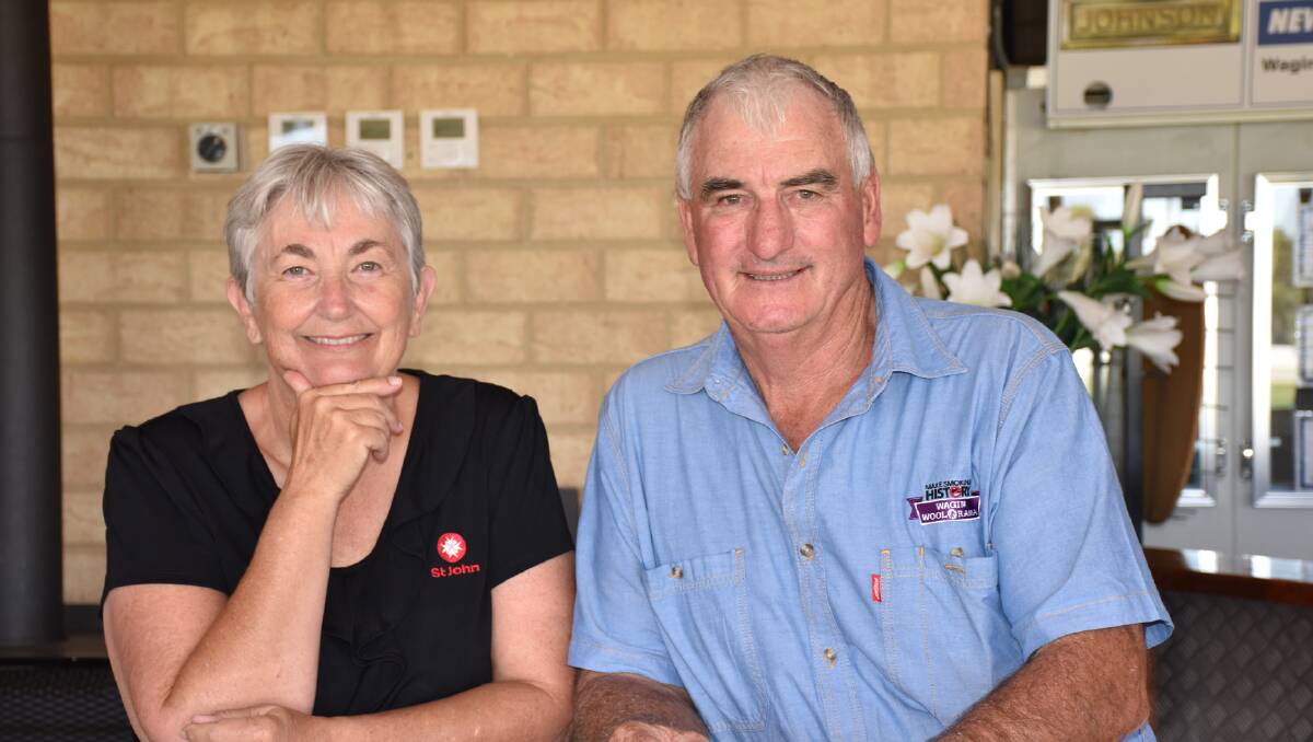 Make Smoking History Wagin Woolorama president and volunteer Howie Ward and St John's southern Wheatbelt regional sub centre co-ordinator Claire Dadd. The ambulance service will be part of an emergency services display at Woolorama.