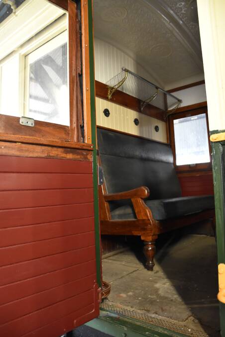 Second-class carriages had all the comforts of first-class with the exception of the fine jarrah finishes.