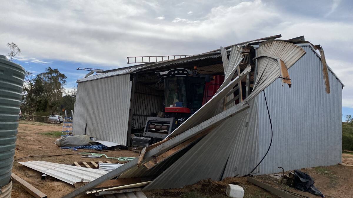 Mulga Springs Poll Merino stud was hit with 61 millimetres of rainfall and significant structural damage.
