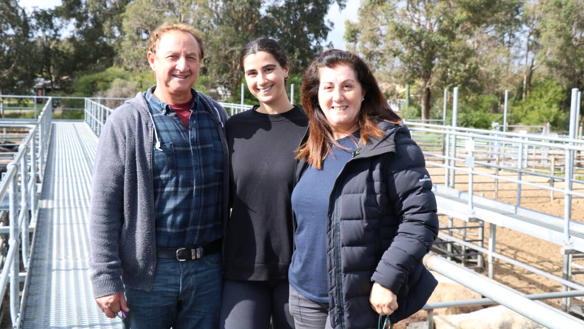 The Sorgiovanni family were at the Boyanup sale looking to buy. Taking a look at the cattle before the sale were Kevin (left), Juliette and Joyce Sorgiovanni.
