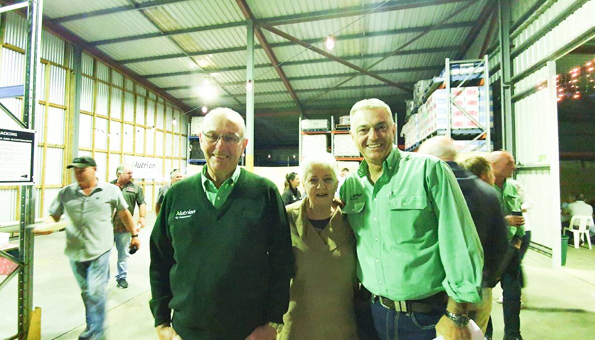 After 55 years in the livestock industry Neil Brindley (left) retired last year. He celebrated his achievements with wife Maureen and Nutrien Livestock State manager Leon Giglia and fellow Nutrien Ag Solution staff members and clients at the Nutrien Ag Solutions, Esperance Christmas party.