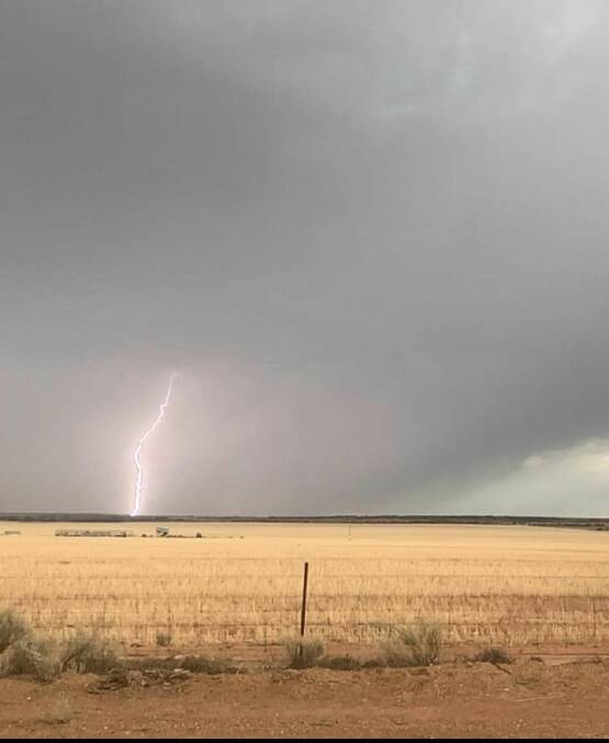 Another lightning strike near Westonia this week. Photo by Ash Geier.