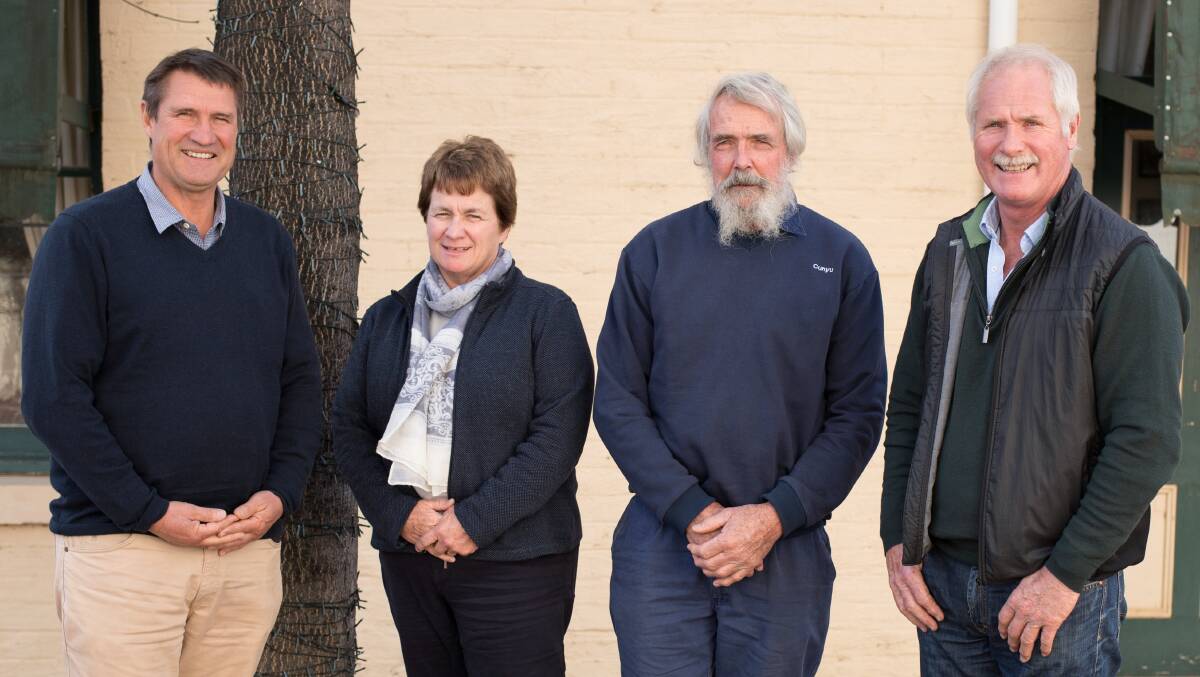  New WA Livestock Research Council committee members Richard Metcalfe (left), Audrey Bird, Ken Shaw and Michael Humphry.