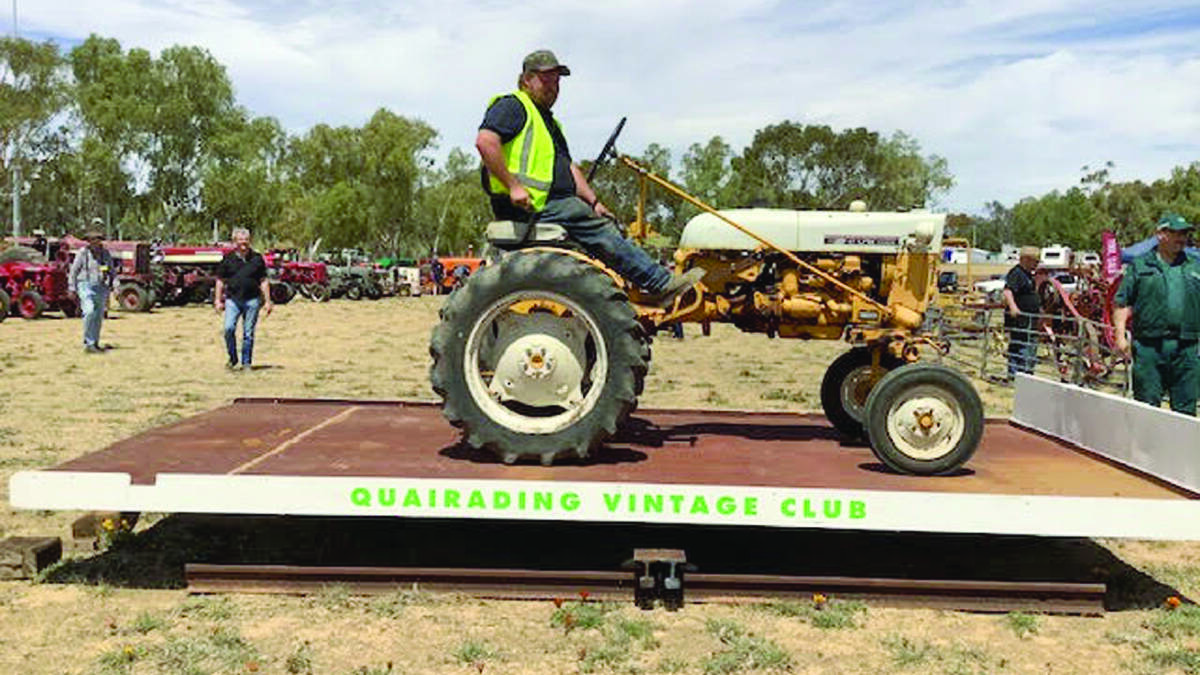 Andrew Caporn, Quairading, was the first person to conquer the tractor balance challenge.