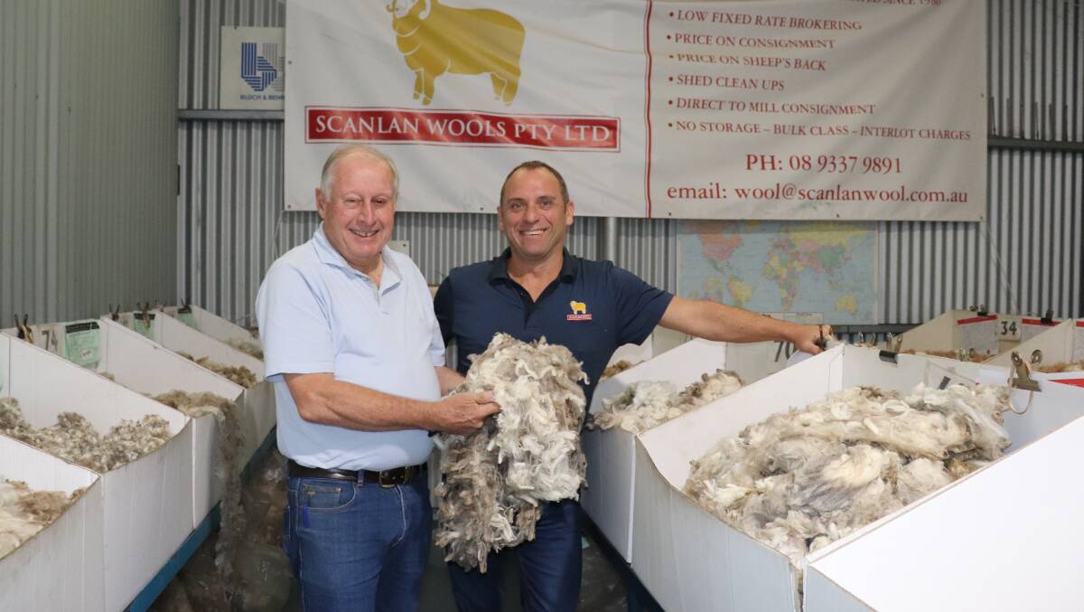 Peter Scanlan (left) and Steve Noa from Scanlan Wools returned from the Nanjing Wool Markets Conference with messages for WA woolgrowers.