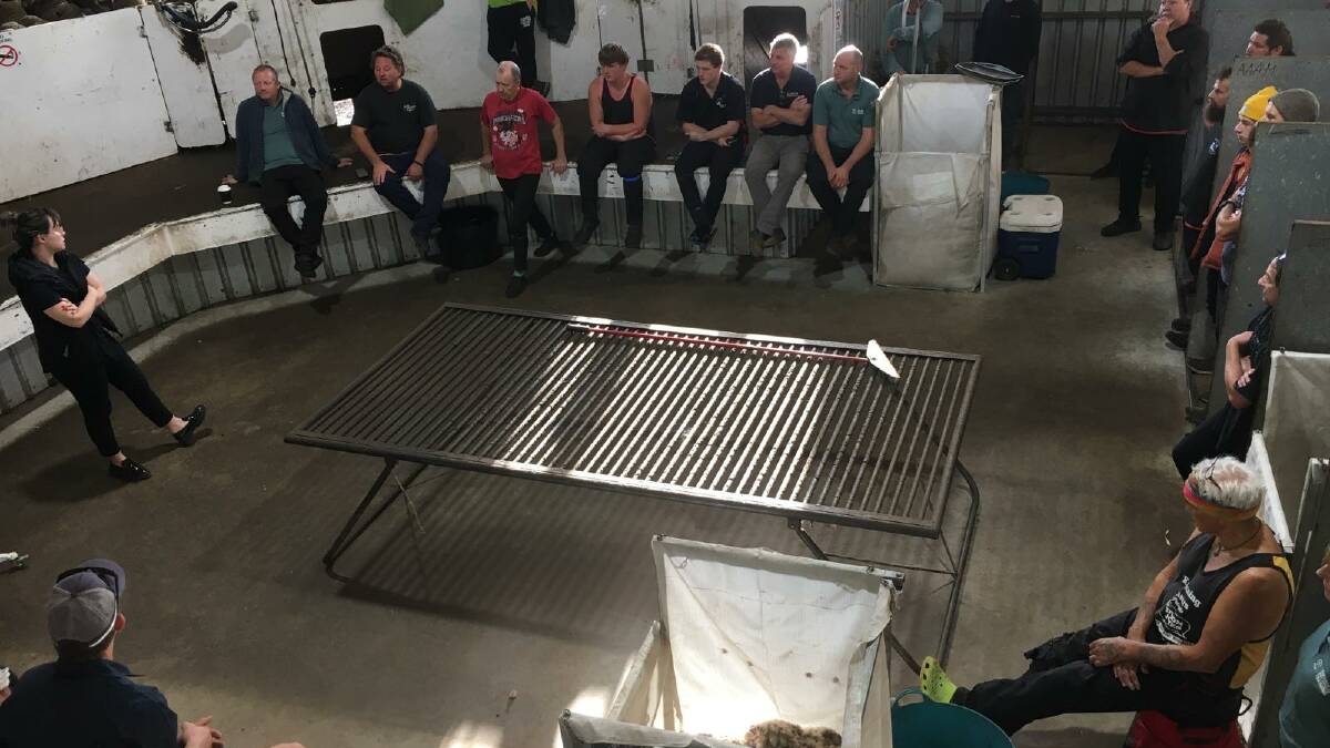 Guest speaker Katelyin Towie, Konekt, spoke about the physical side of shearing, looking after yourself, warming up, rehabilitation after injury and the ramifications of alcohol and drug use.
