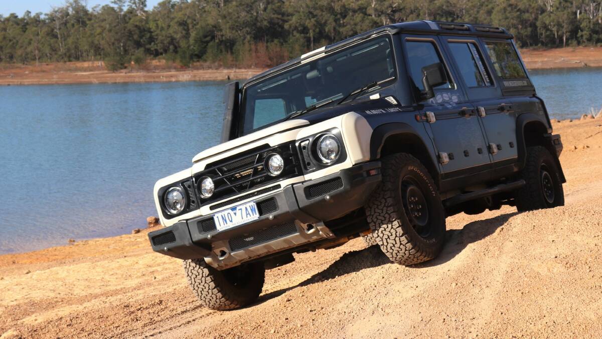 Coil sprung live axles at each end provide adequate wheel articulation and enhance the INEOS Grenadier's off-road credentials. A ride day at Logue Brook Dam in a twin-turbo diesel prototype (pictured), proved comfortable ride and good body control are Grenadier strengths.