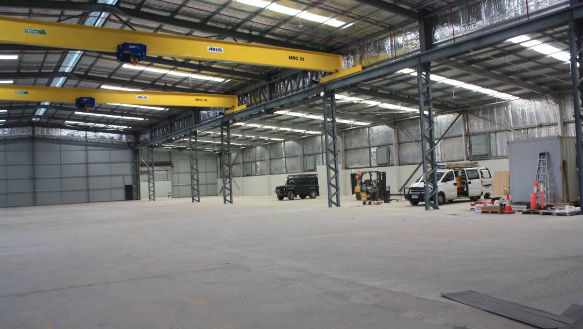 The spacious assembly workshop provides 7000 square metres of undercover space and boast two eight tonne-capacity cranes.