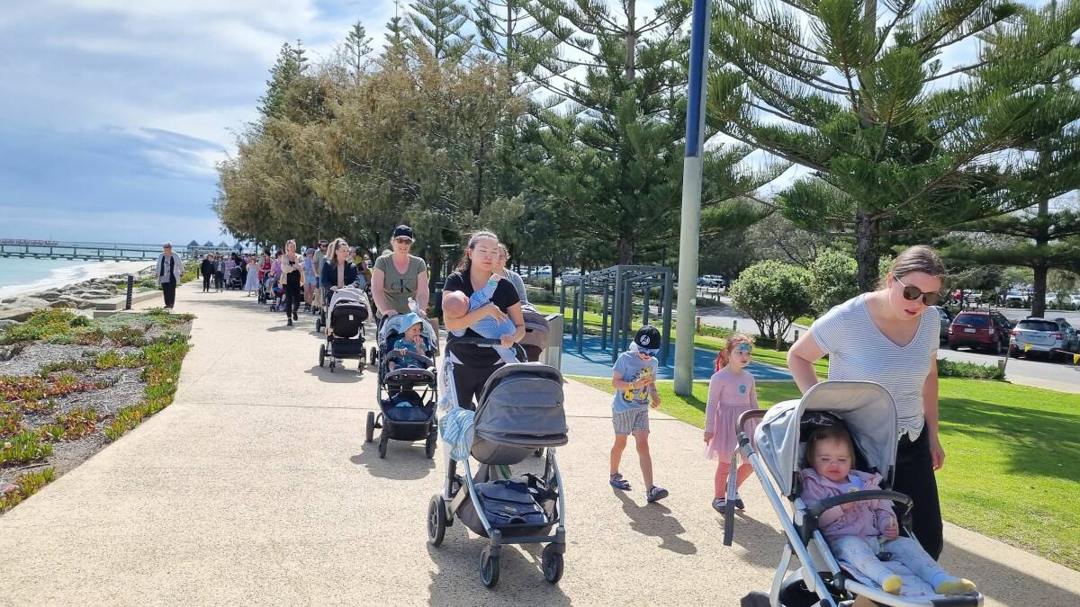About 400 people participated in this months annual Pram Walk and Radiance Festival in Busselton earlier this monnth, which is run as part of the annual Perinatal and Infant Mental Health Awareness Week.
