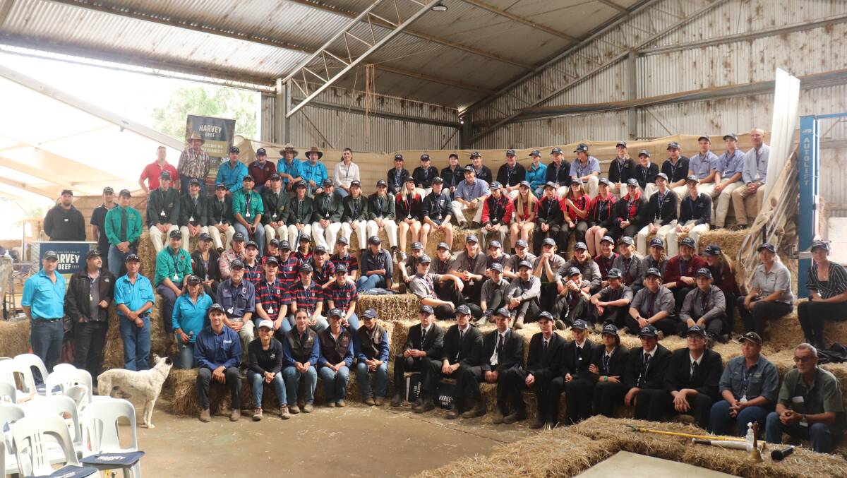 All of the students at Harvey Beef Gate 2 Plate Schools Challenge with the speakers, Gate 2 Plate committee members and Harvey Beef Members. Six different schools participated including the Western Australian College of Agriculture, Cunderdin, the WA College of Agriculture, Narrogin, the WA College of Agriculture, Denmark, the WA College of Agriculture, Harvey, Great Southern Grammar and Mount Barker Community College.