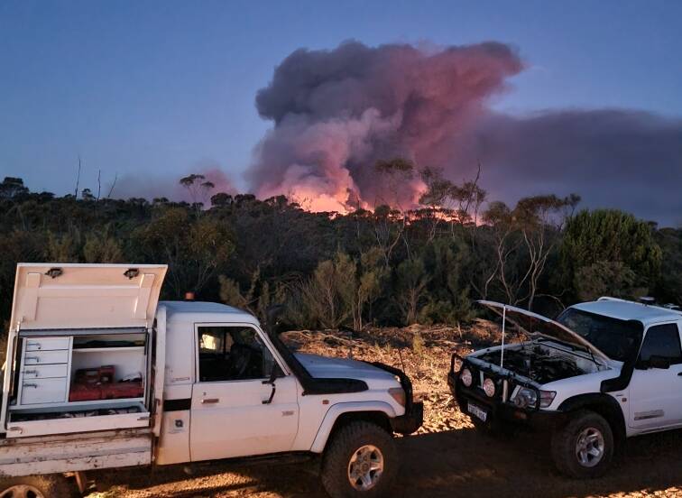 More than 100 volunteer firefighters from Hyden, Holt Rock, Newdegate, Mount Walker, Narembee, Lake Grace and Kulin supported the Pingaring-Jilakin brigade in fighting the fire, alongside DBCA. Photo by Jeni Wyatt.