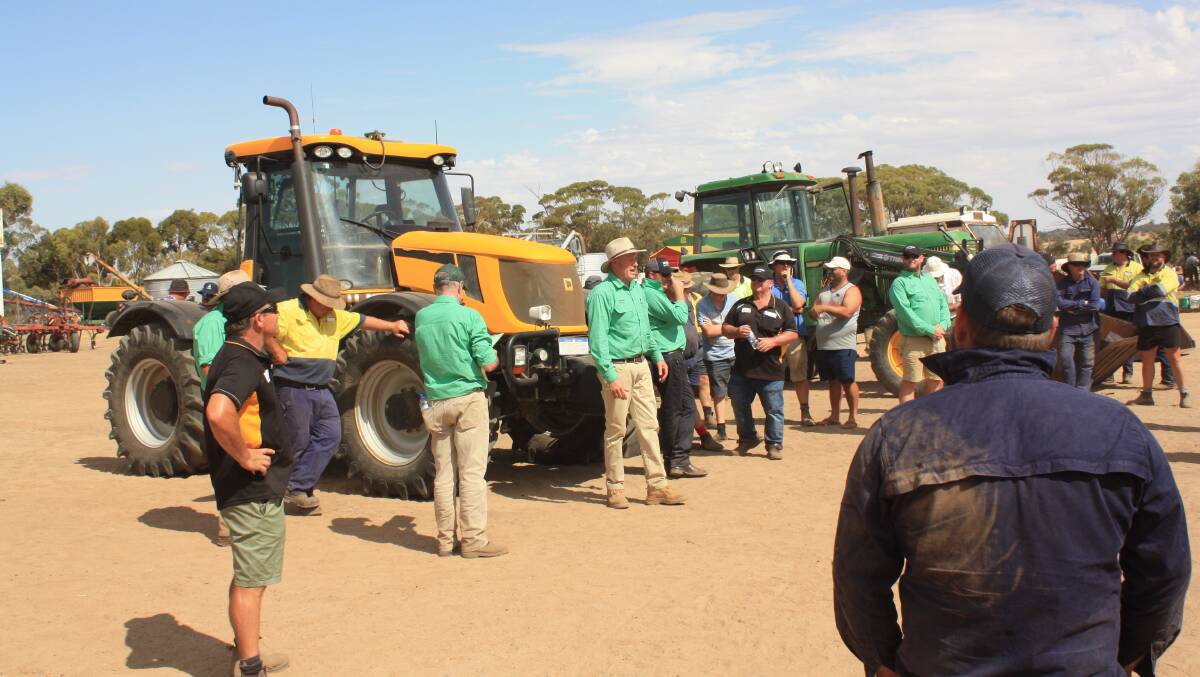Two farmers were keen on buying this JCB Fastrac 3230-6S (4553 hours) and parried from $55,000, offering $1000 increases until one walked away at his rival's $63,000 bid, for the top price at the sale.