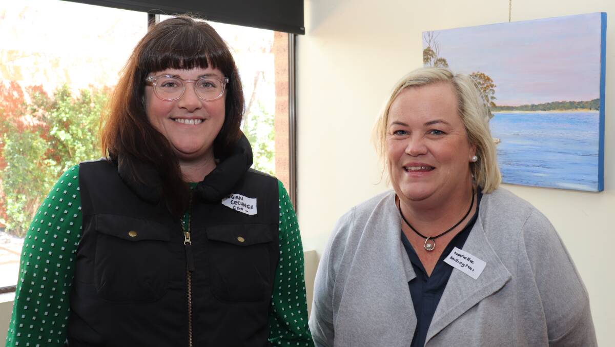 Megan Cechner (left), Grower Group Alliance, Perth, with Narelle Millington, Burracoppin.