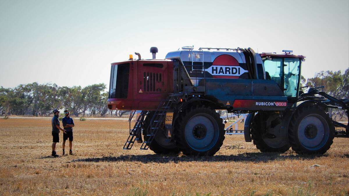 Farmers were keen to try out the RUBICON boomsprayer during the Ride and Drive demonstration days.