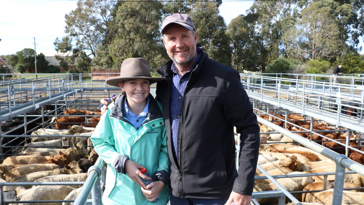 Kasey Harris and her father Justin, Dardanup, bought a couple of pens of cattle at the sale.