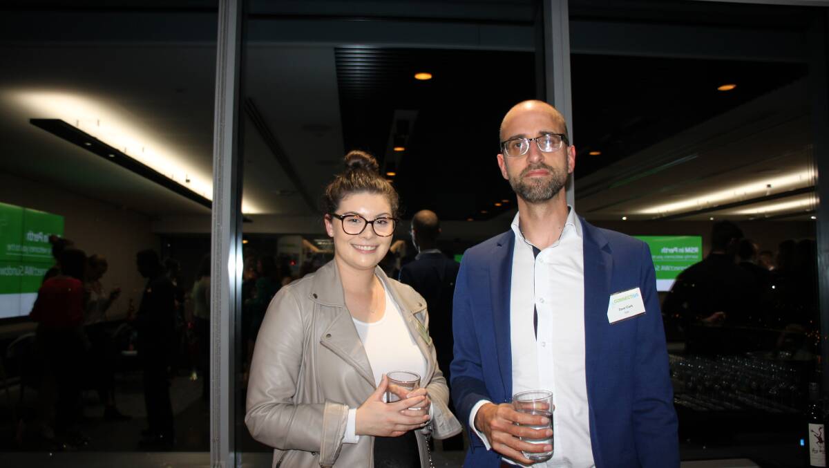 AgConnectWA committee member Lavinia Wehr and RSM graduate accountant Dave Clark.
