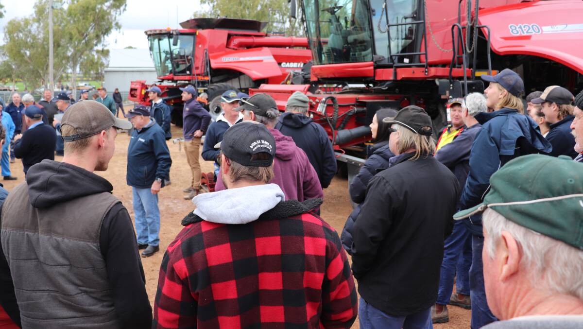 Everyone was wondering how the big ticket items would sell at last week's clearing sale at Collin and Sandy Penny's farm at Lake King. A 2011 Case IH 8120 with a 2152 MacDon front, 2331 hours, sold for $210,000 to RD Walter Pty Ltd, Newdegate, while a 2014 Case IH 8230 with a Case IH 3152 front, 1369 hours, sold for $360,000 to RC & BE Marchetti, Newdegate.