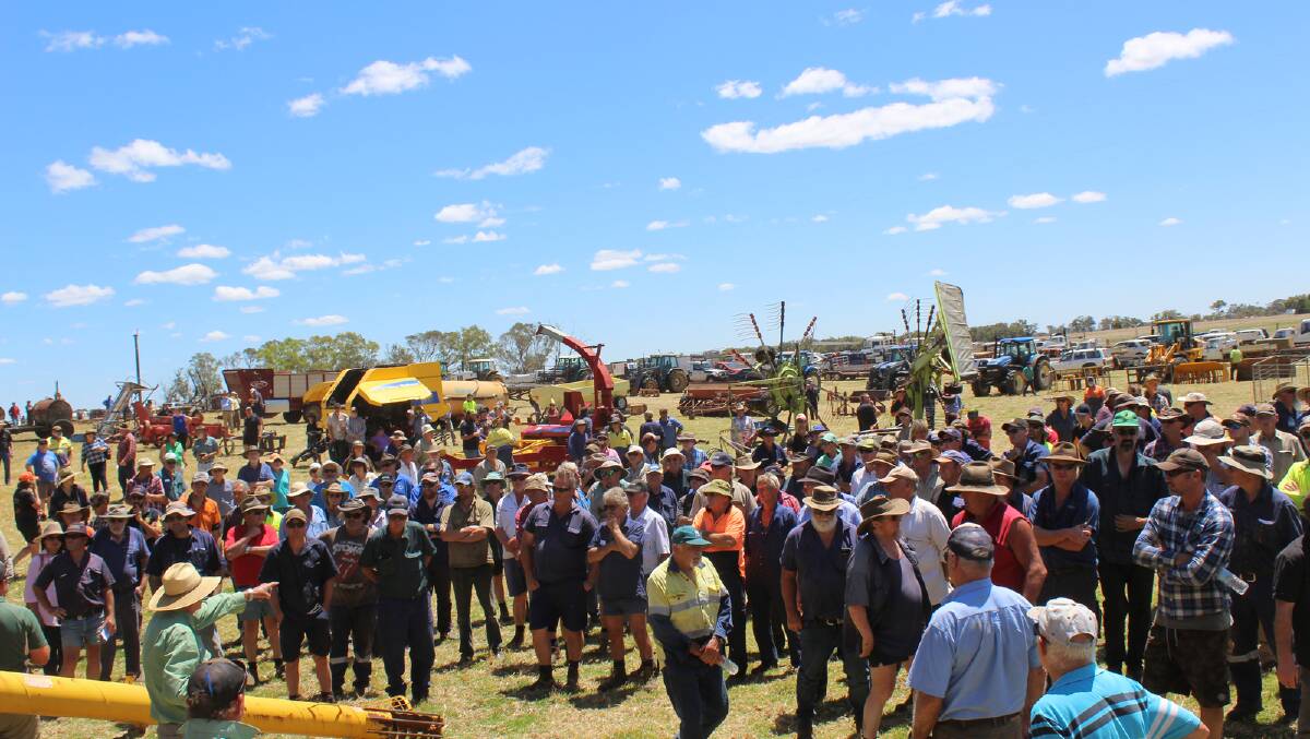 Testament to how good the sheep market is at present, the huge crowd gathered around the wool press at the RG Woodward & Co clearing sale. The press sold for $11,000.