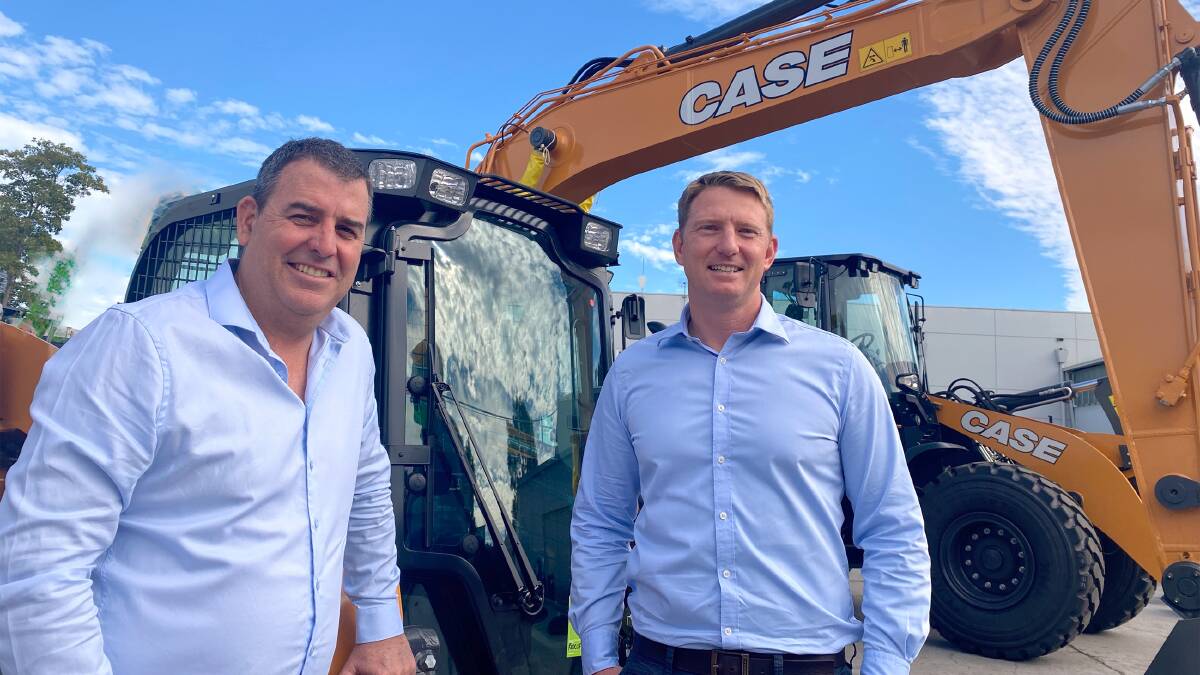 Paul Davies (left), general manager, McIntosh CE  new Case Construction Equipment Australian distributors, with McIntosh Group chief executive officer David Capper.