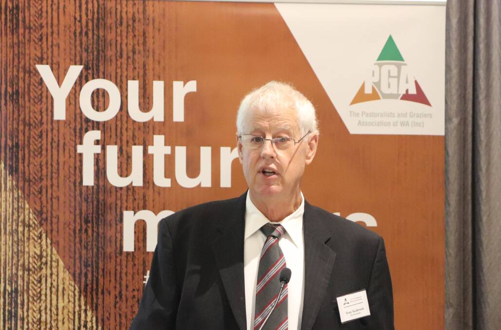 Pastoralists and Graziers Association of WA (PGA) president Tony Seabrook at last week's PGA 2019 Convention at the Crown, Perth.