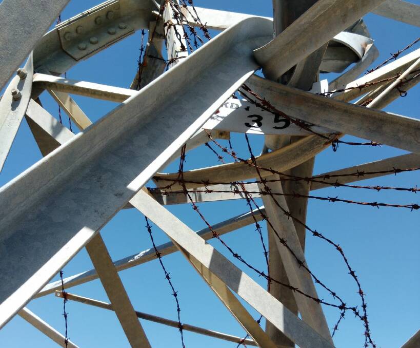 Power pole infrastructure that was damaged in last week's storms in the Wheatbelt and Goldfields.