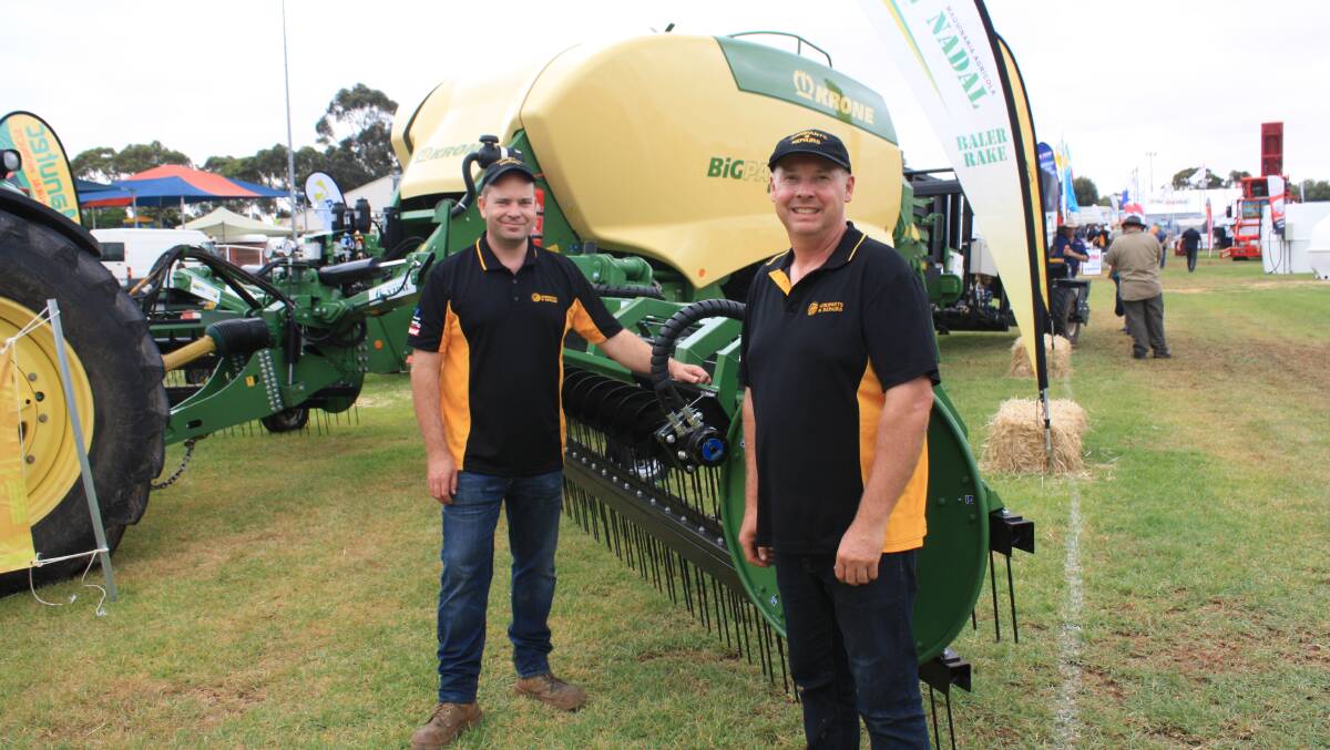  Agriparts and Repairs directors Brendon Beale (left) and company director Paul Hicks took home the best new release award at last week's Make Smoking History Wagin Woolorama.