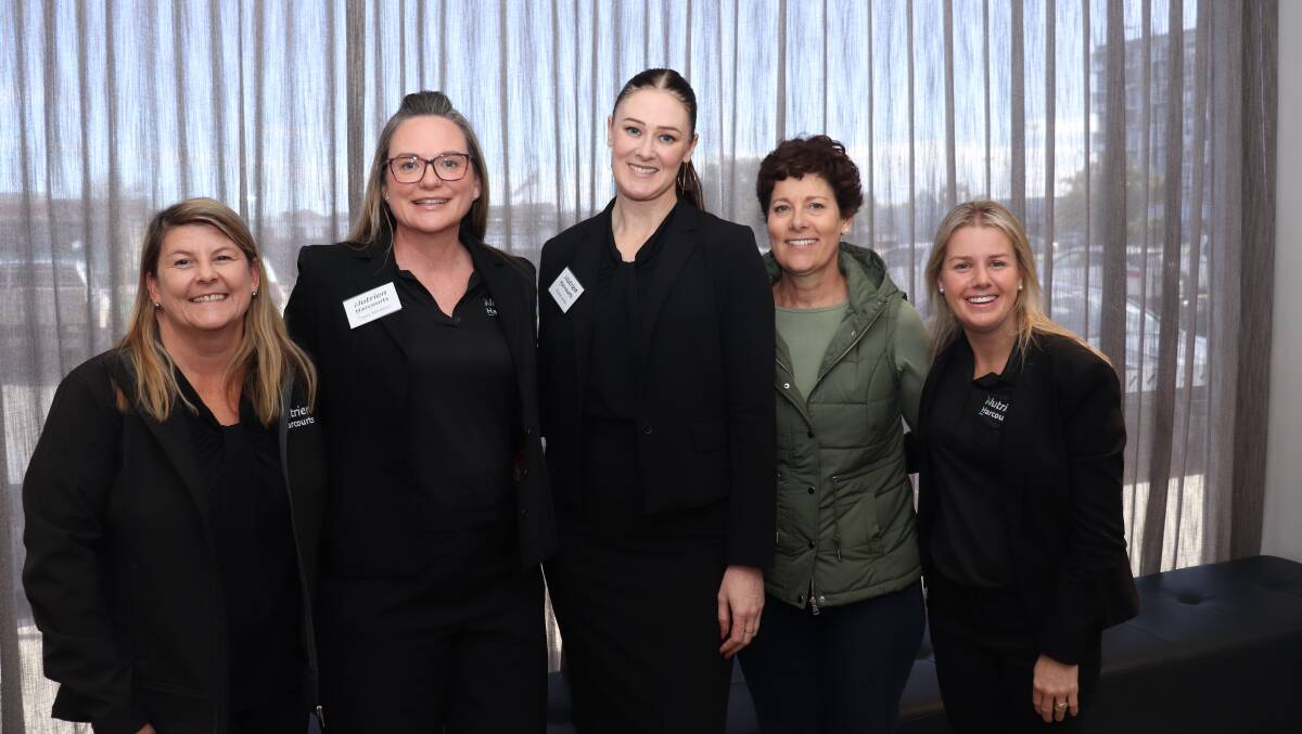 Administration specialists Jill Skevington (left), Gingin and Tania Milosevic, Midvale, trust and administration manager Sheree Jones, Perth, real estate agent and admin Steph Lloyd-Smith, Bunbury and admin Teehani Reynolds, Geraldton.