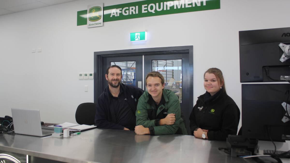 The parts team  aftermarket manager Rob Kearsley (left), parts interpreter Shane Manser and parts trainee Katelyn Russ.