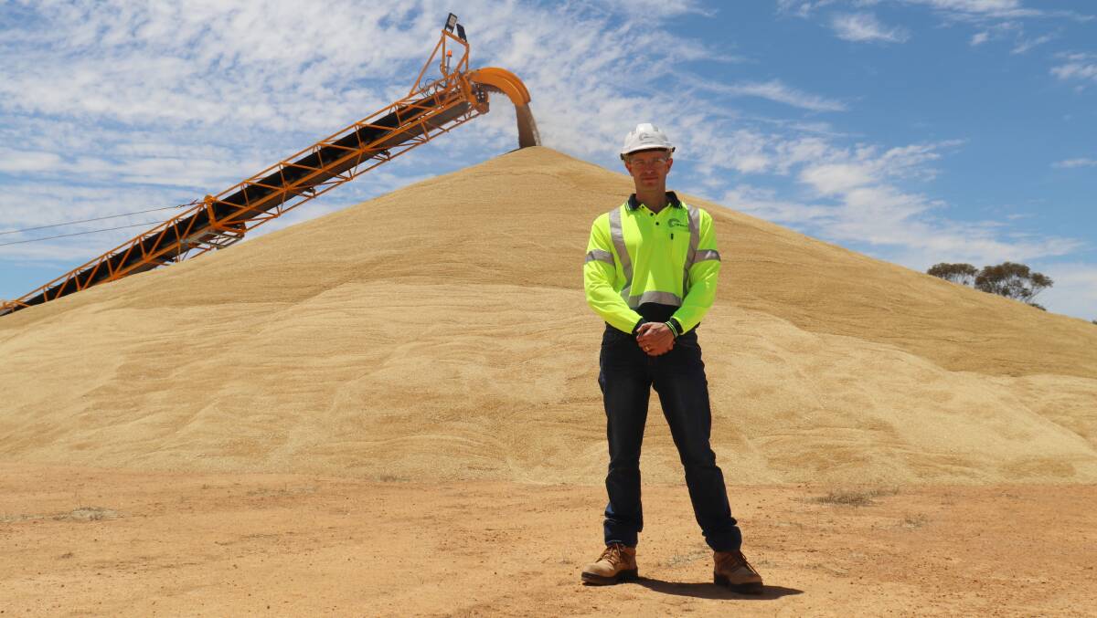 CBH head of expansion projects Nathan Hayes said about 60,000 tonnes of temporary storage at Brookton would be converted to 114,000t of permanent storage next year.