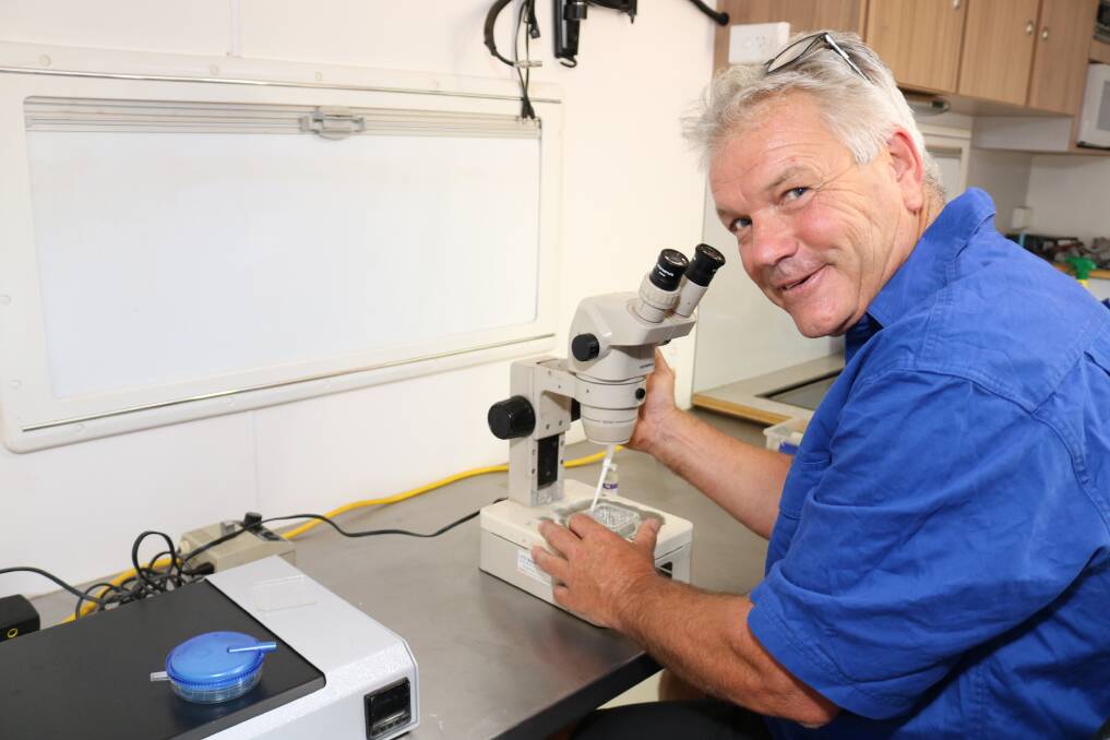 As a cattle artificial breeding specialist veterinarian Richard Hall, Margaret River, spends plenty of time looking through a microscope.